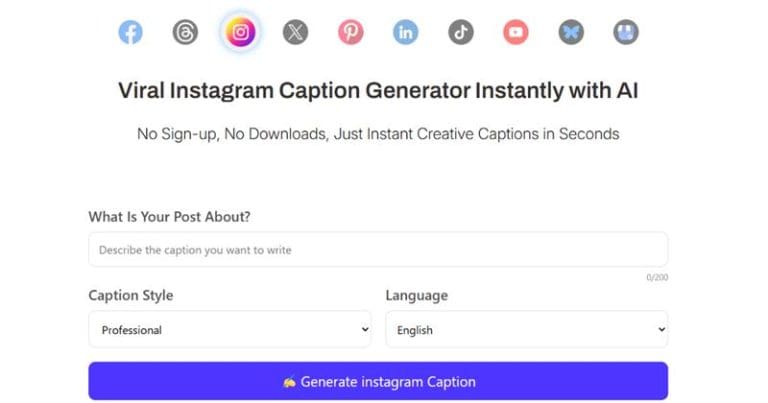 Instagram Caption Generator