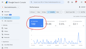 Website Squadron GSC Click Traffic 90 Days