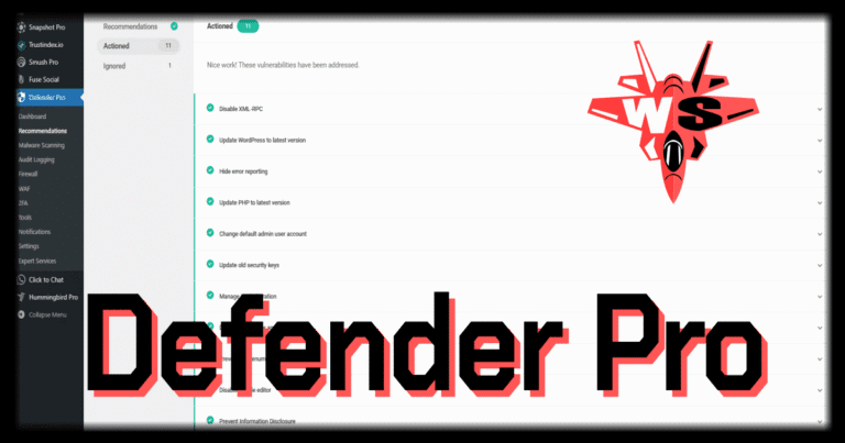 Defender Pro Recommendations