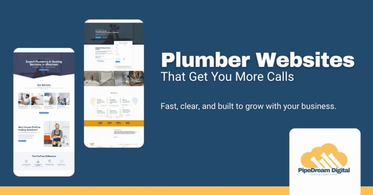 Tradesman Website Design Banner - Plumber